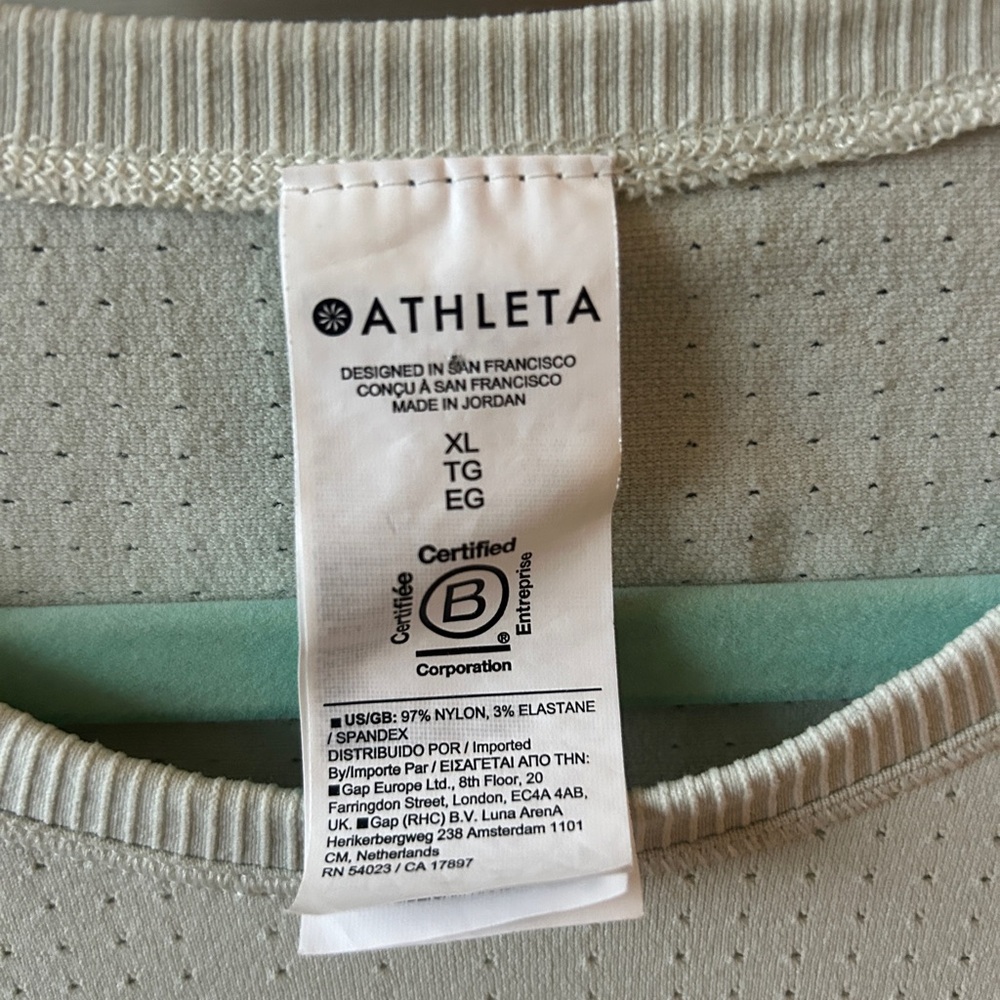 Athleta Perforated Performance Pullover Sage Gree… - image 6